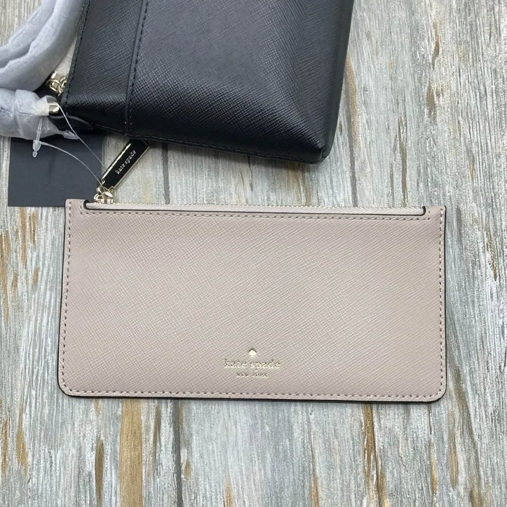 Kate Spade Purse Black Slim Sadie Crossbody Set Bag Wallet